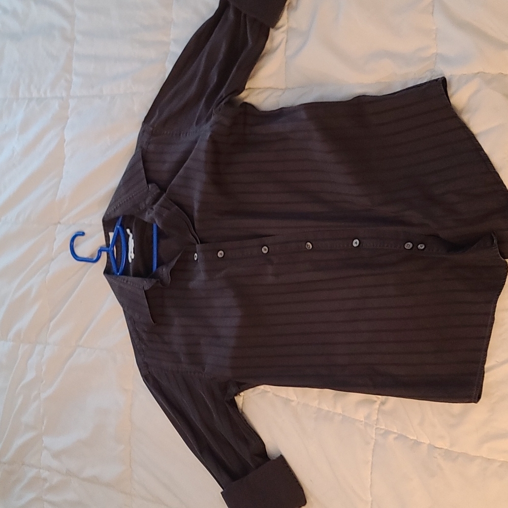 Calvin Klein slim fit size 15 32/33 brown stripes